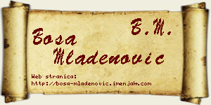 Bosa Mladenović vizit kartica
